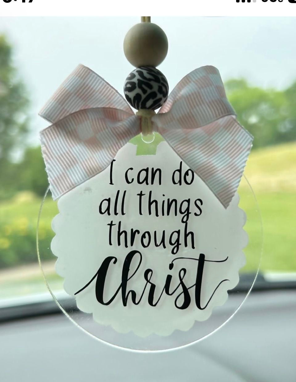 Car mirror ornament