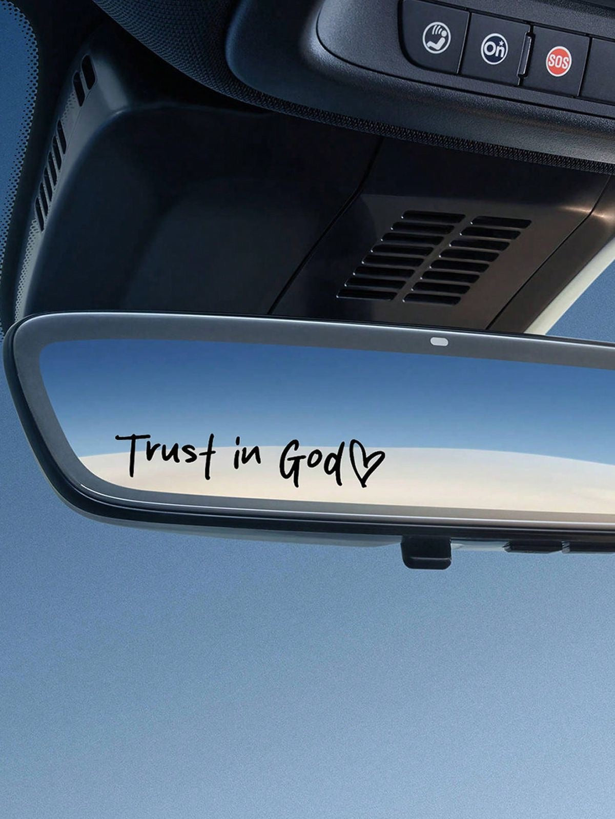 Car mirror decal
