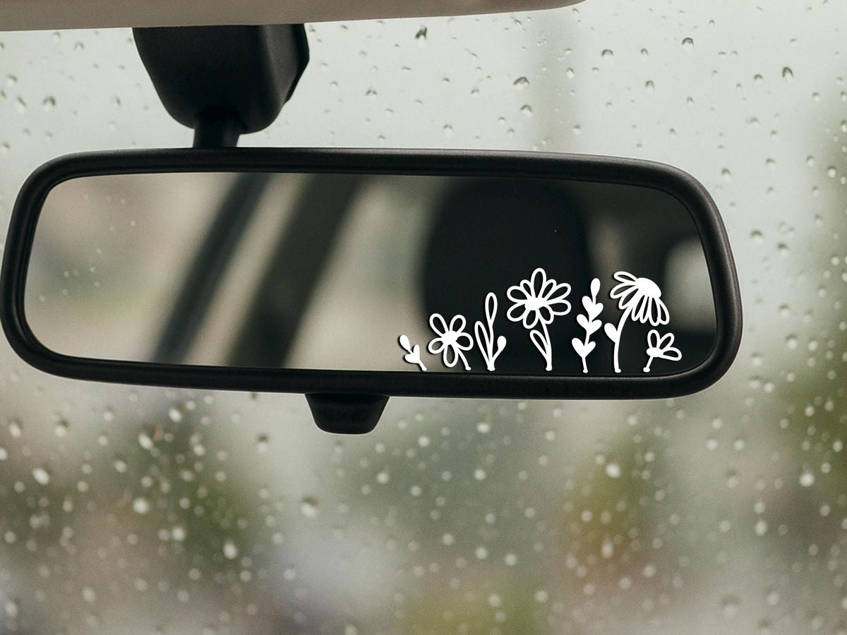 Car mirror decal